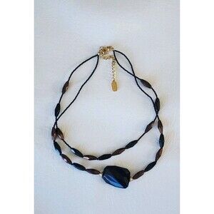 Essence USA Double Strand Crystal Bead Necklace with Glass Seed Bead Spacers 16"
